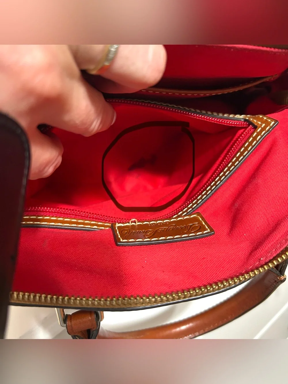 Dooney and Bourke Florentine Geena Satchel Leather Handbag